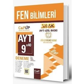Çap Yayınları - 2023 Özel Baskı AYT Fen Bilimleri 9 X 40 Up Deneme
