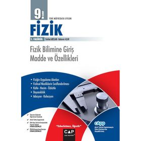 Çap Yayınları 9. Sınıf Anadolu Lisesi Fizik Seti