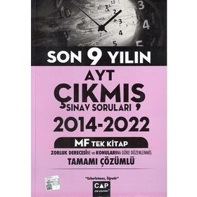 Çap Yayınları AYT MF Tek Kitap Son 9 Yılın Çıkmış Soruları