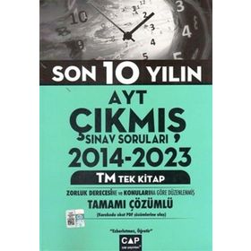 Çap Yayınları - AYT Tek Kitap TM Son 10 Yılın Çıkmış Soruları