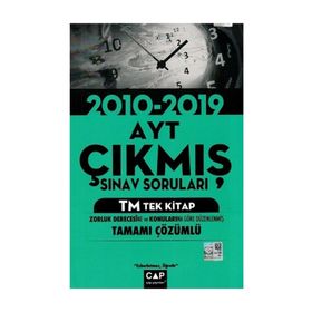 Çap Yayınları AYT TM Tek Kitap Tamamı Çözümlü Çıkmış Sınav Soruları