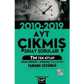 Çap Yayınları AYT TM Tek Kitap Tamamı Çözümlü Çıkmış Sınav Soruları