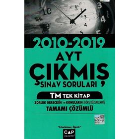 Çap Yayınları AYT TM Tek Kitap Tamamı Çözümlü Çıkmış Sınav Soruları