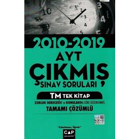 Çap Yayınları AYT TM Tek Kitap Tamamı Çözümlü Çıkmış Sınav Soruları