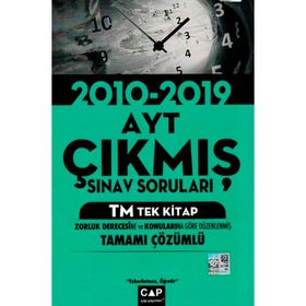 Çap Yayınları AYT TM Tek Kitap Tamamı Çözümlü Çıkmış Sınav Soruları