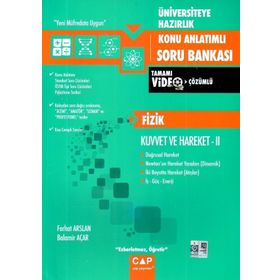 Çap Yayınları Fizik Kuvvet Hareket 2 Konu Anlatımlı Soru Bankası