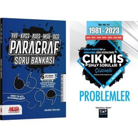 Çap Yayınları Problemler Çıkmış Sorular ve Ankara Kitap Merkezi Paragraf Soru Bankası Seti 2 Kitap