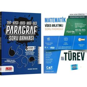 Çap Yayınları Türev ve Ankara Kitap Merkezi Paragraf Soru Bankası Seti 2 Kitap