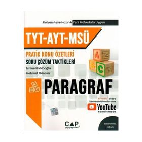 Çap Yayınları TYT AYT MSÜ Paragraf Konu Özetli Soru Çözümleri