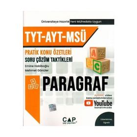 Çap Yayınları TYT AYT MSÜ Paragraf Konu Özetli Soru Çözümleri