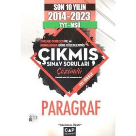 Çap Yayınları TYT MSÜ Paragraf Son 10 Yıl Çıkmış Sorular