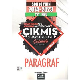Çap Yayınları TYT MSÜ Paragraf Son 10 Yıl Çıkmış Sorular