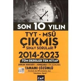 Çap Yayınları TYT MSÜ Son 10 Yılın Çıkmış Soruları