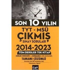 Çap Yayınları TYT MSÜ Son 10 Yılın Çıkmış Soruları
