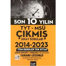 Çap Yayınları TYT MSÜ Son 10 Yılın Çıkmış Soruları