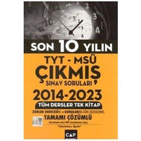 Çap Yayınları TYT MSÜ Son 10 Yılın Çıkmış Soruları