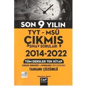 Çap Yayınları TYT MSÜ Son 9 Yılın Çıkmış Soruları