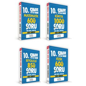 Çapa Yayınları 10.Sınıf Matematik-Biyoloji-Kimya-Fizik Soru Bankası Seti
