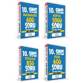 Çapa Yayınları 10.Sınıf Matematik-Biyoloji-Kimya-Fizik Soru Bankası Seti