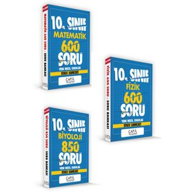 Çapa Yayınları 10.Sınıf Matematik-Fizik-Biyoloji Soru Bankası Seti