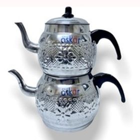 Çapar Group Motifli No 2 Beyaz Çaydanlık