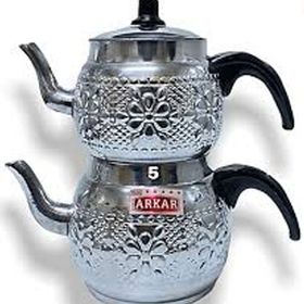Çapar Group Motifli No:5 Beyaz Çaydanlık
