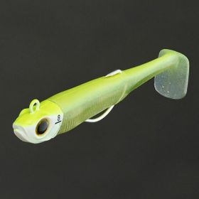 Caperlan 8 gr Kırmızı Neon Sarı Kafa Ancho90 Deniz Balıkçılığı Silikon Sahte Yem