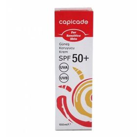 Capicade 100 ml Spf50+ Kızarık Eğilimli ve Hassa Ciltler İçin Güneş Koruyucu Krem