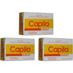 Capila 3 Kutu 90 gr Sülfür Kükürtlü ve Katranlı Sabun