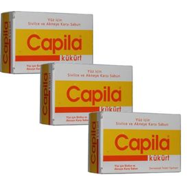 Capila 3 Kutu 90 gr Sülfür Kükürtlü ve Katranlı Sabun