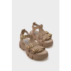 Capone Outfitters Cherry Kalın Tabanlı Bilekten Bantlı Konfor Tabanlı Kadın Sandalet