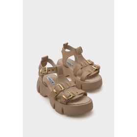 Capone Outfitters Cherry Kalın Tabanlı Bilekten Bantlı Konfor Tabanlı Kadın Sandalet