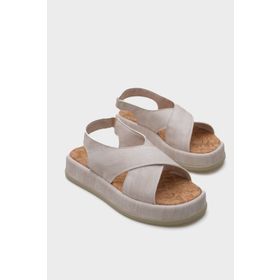 Capone Outfitters Dena Dolgu Topuklu Çapraz Bantlı Kadın Sandalet