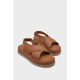 Capone Outfitters Dena Dolgu Topuklu Çapraz Bantlı Kadın Sandalet