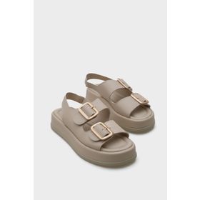 Capone Outfitters Denice Dolgu Topuklu Çift Bantlı Tokalı Kadın Sandalet