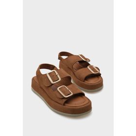 Capone Outfitters Denice Dolgu Topuklu Çift Bantlı Tokalı Kadın Sandalet