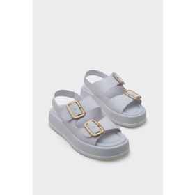 Capone Outfitters Denice Dolgu Topuklu Çift Bantlı Tokalı Kadın Sandalet