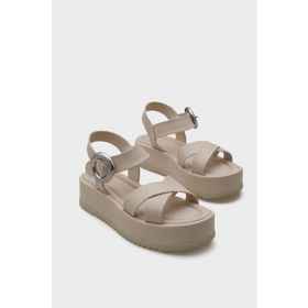 Capone Outfitters Dolly Çapraz Bantlı Konfor Tokalı Dolgu Topuklu Kadın Sandalet