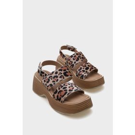 Capone Outfitters Dora Dolgu Topuklu Çift Bantlı Kadın Sandalet