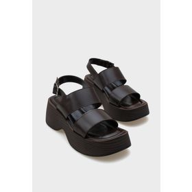 Capone Outfitters Dora Dolgu Topuklu Çift Bantlı Kadın Sandalet