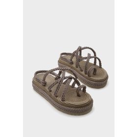 Capone Outfitters Eden Dolgu Topuk Ipli Kadın Sandalet