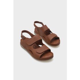 Capone Outfitters Ember Cırtlı Deri Konfor Anatomik Kadın Sandalet