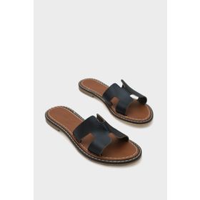Capone Outfitters Madelin H Bantlı Deri Kadın Terlik