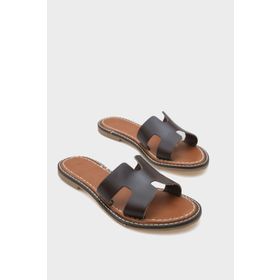 Capone Outfitters Madelin H Bantlı Deri Kadın Terlik