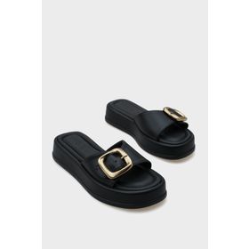 Capone Outfitters Marget Dolgu Topuklu Tek Bantlı Tokalı Kadın Terlik