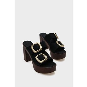 Capone Outfitters Marje Platform Süet Tek Bantlı Kadın Terlik