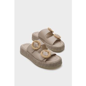 Capone Outfitters Marla Çift Tokalı Dolgu Topuklu Konfor Kadın Terlik