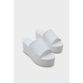 Capone Outfitters Marry Platform Hasırlı Süet Kadın Terlik