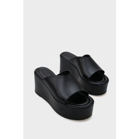Capone Outfitters Marta Platform Metalik Tek Bantlı Kadın Terlik