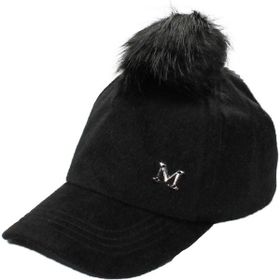 Cappello CAPMC202R001 Siyah Tüylü Düz Kadın Şapka